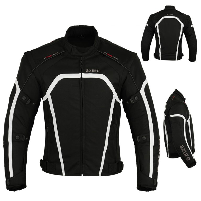 Men’s Motorbike Waterproof Jacket Black2289 Azure Wear UK